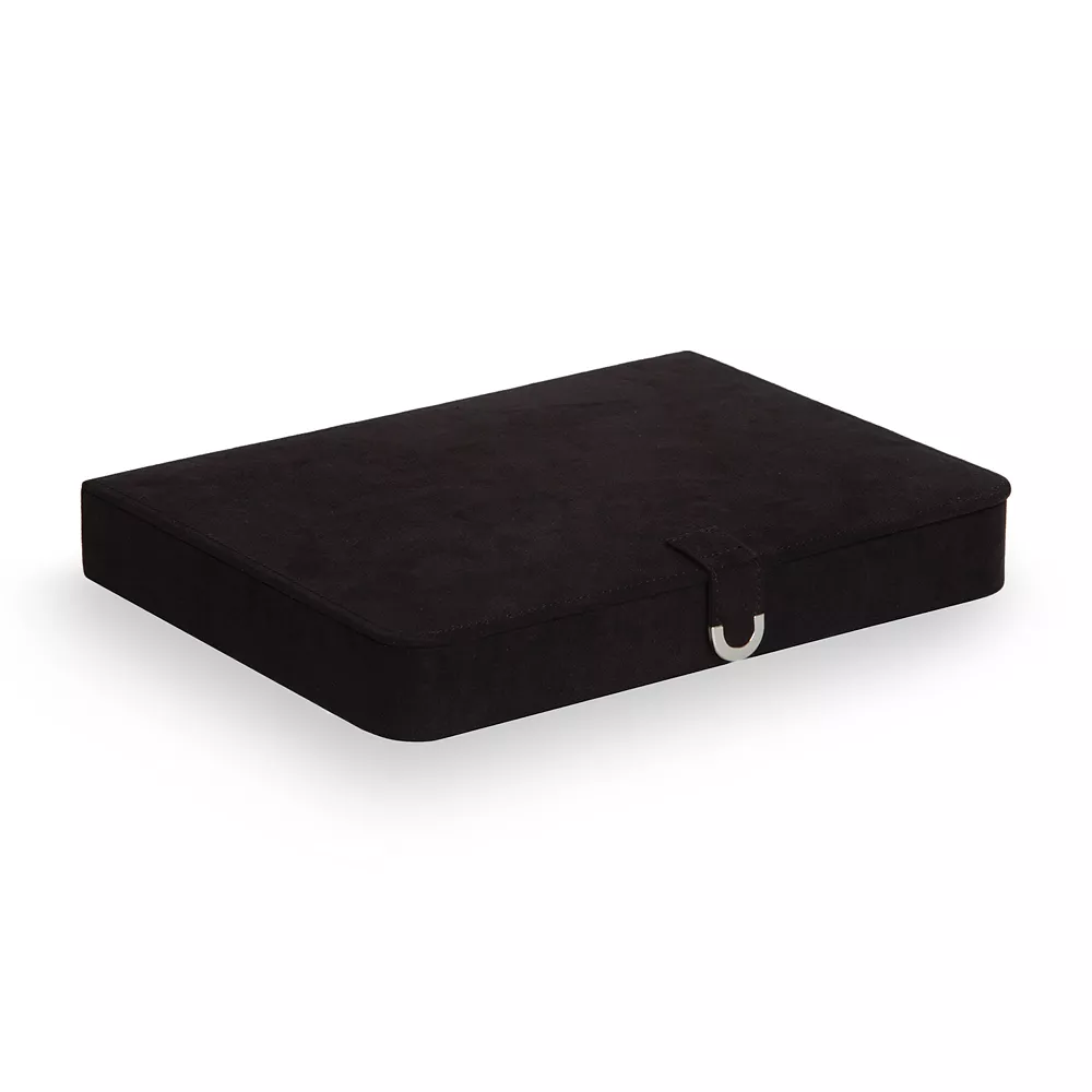 Mele Designs Tova Plush Fabric Jewelry Box In Black 3 Mele Designs Tova Plush Fabric Jewelry Box In Black