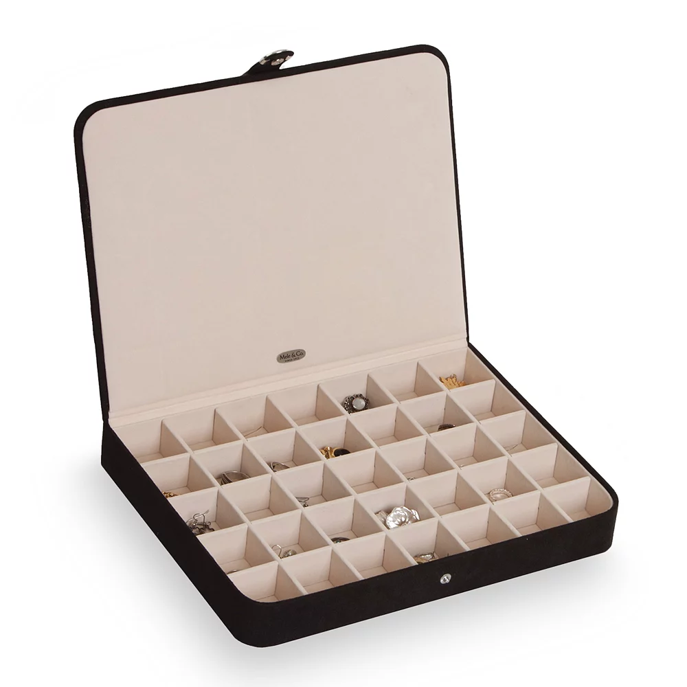 Mele Designs Tova Plush Fabric Jewelry Box In Black 4 Mele Designs Tova Plush Fabric Jewelry Box In Black - Image 2