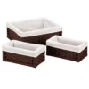 Household Essentials 3-pc. Lined Wicker Utility Basket Set 1 Household Essentials 3-pc. Lined Wicker Utility Basket Set -US Storage Furniture Sales 1586085