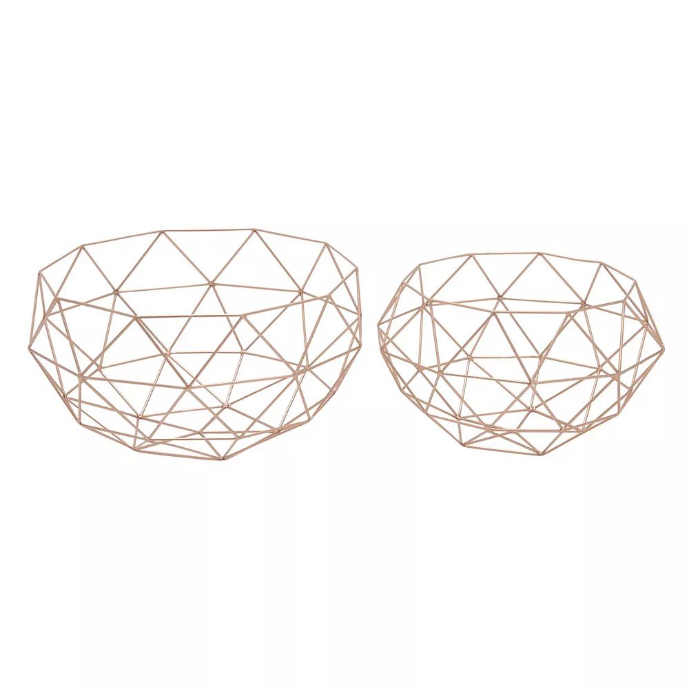 Geometric Basket Floor Decor 2-piece Set 3 Geometric Basket Floor Decor 2-piece Set
