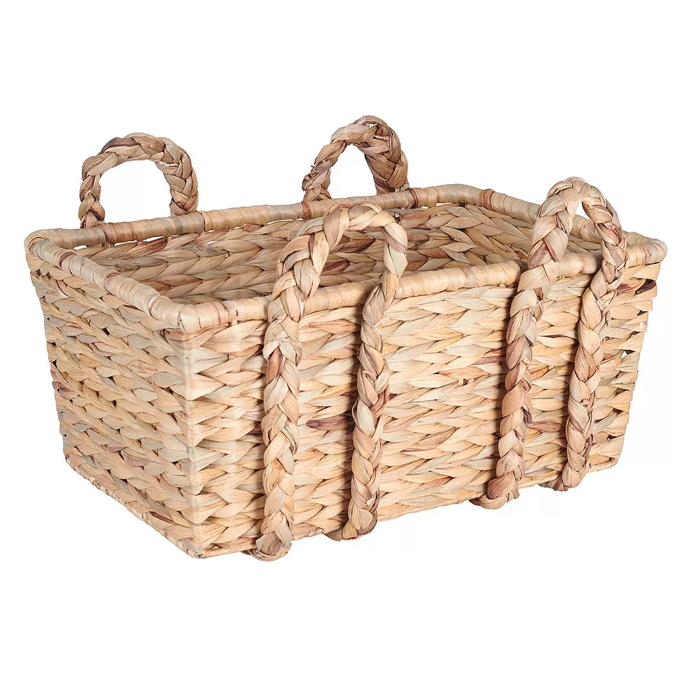 Household Essentials Large Rectangular Floor Basket 3 Household Essentials Large Rectangular Floor Basket