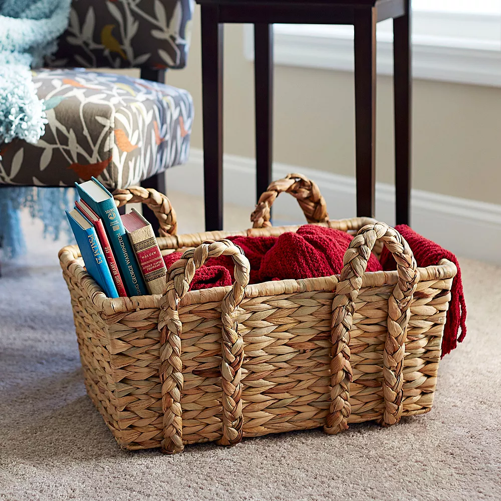 Household Essentials Large Rectangular Floor Basket 4 Household Essentials Large Rectangular Floor Basket - Image 2