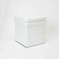 Carter Collapsible Storage Ottoman Chair -US Storage Furniture Sales 28 SINGLEOTTOMAN WHT 001