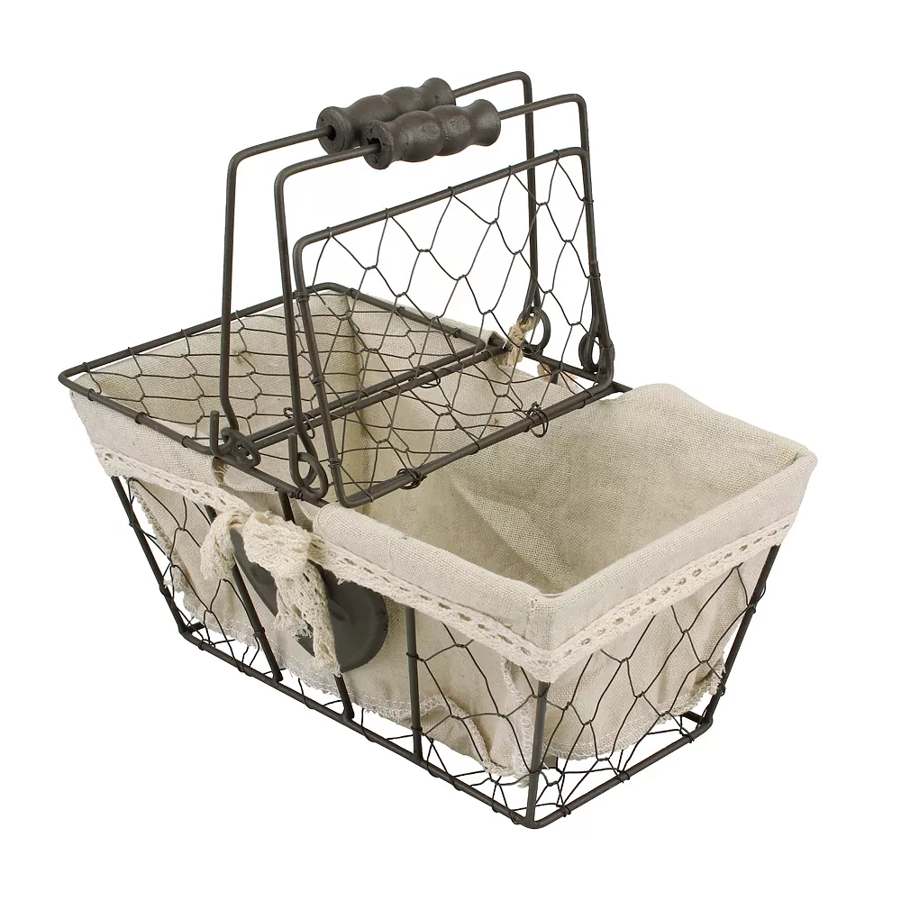 Stonebriar Collection Chicken Wire Metal Basket 6 Stonebriar Collection Chicken Wire Metal Basket - Image 4