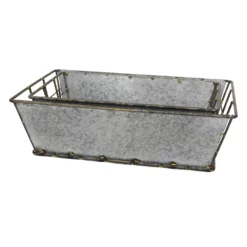 Stonebriar Collection Galvanized Metal Basket 2-piece Set 7 Stonebriar Collection Galvanized Metal Basket 2-piece Set -US Storage Furniture Sales 2963658 ALT2