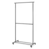 Whitmor 2-Rod Rolling Clothes Garment Rack 2 Whitmor 2-Rod Rolling Clothes Garment Rack -US Storage Furniture Sales 3095462