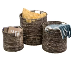 Honey-Can-Do Set Of 3 Nesting Geo Storage Basket Set