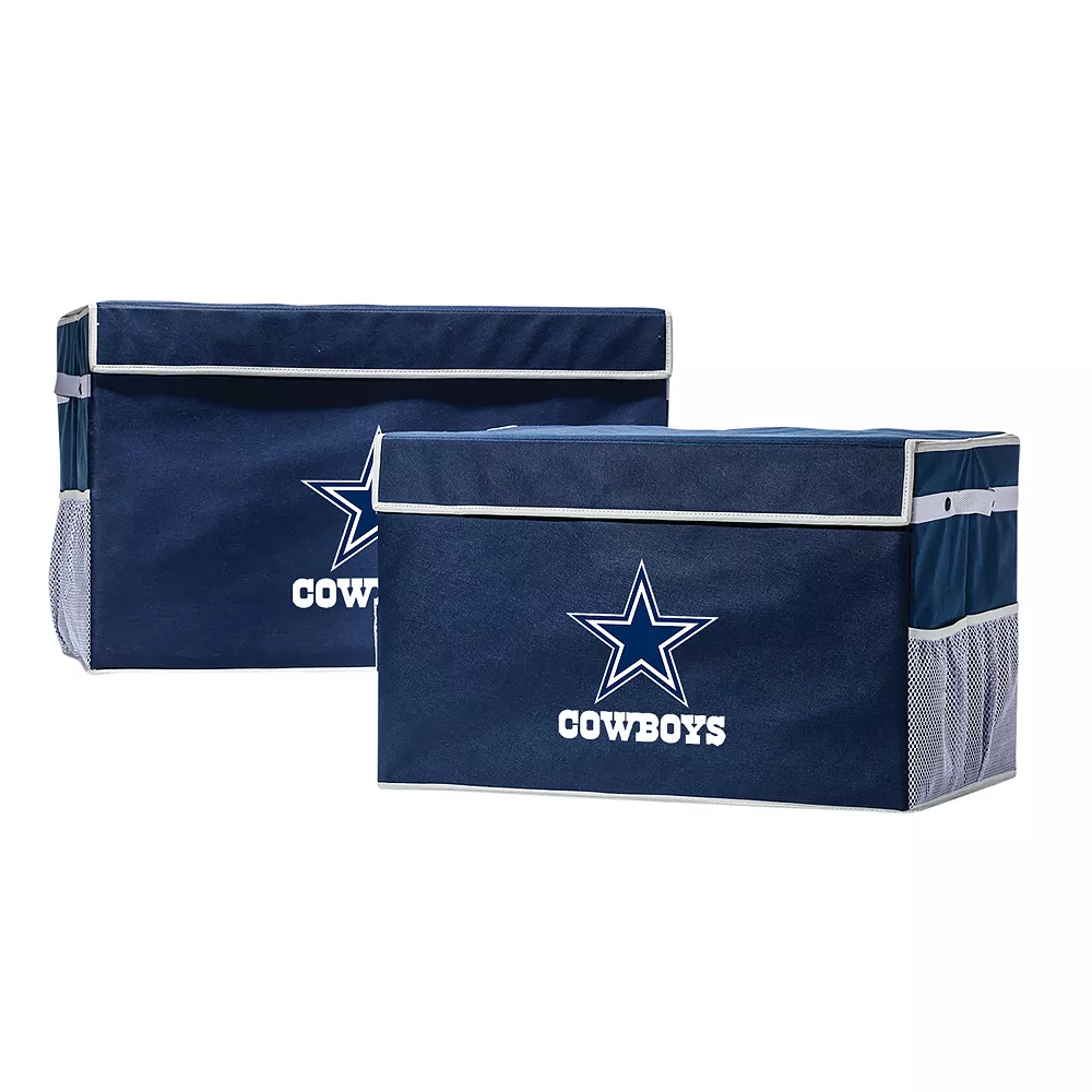 Franklin Sports Dallas Cowboys Large Collapsible Footlocker Storage Bin 4 Franklin Sports Dallas Cowboys Large Collapsible Footlocker Storage Bin - Image 2