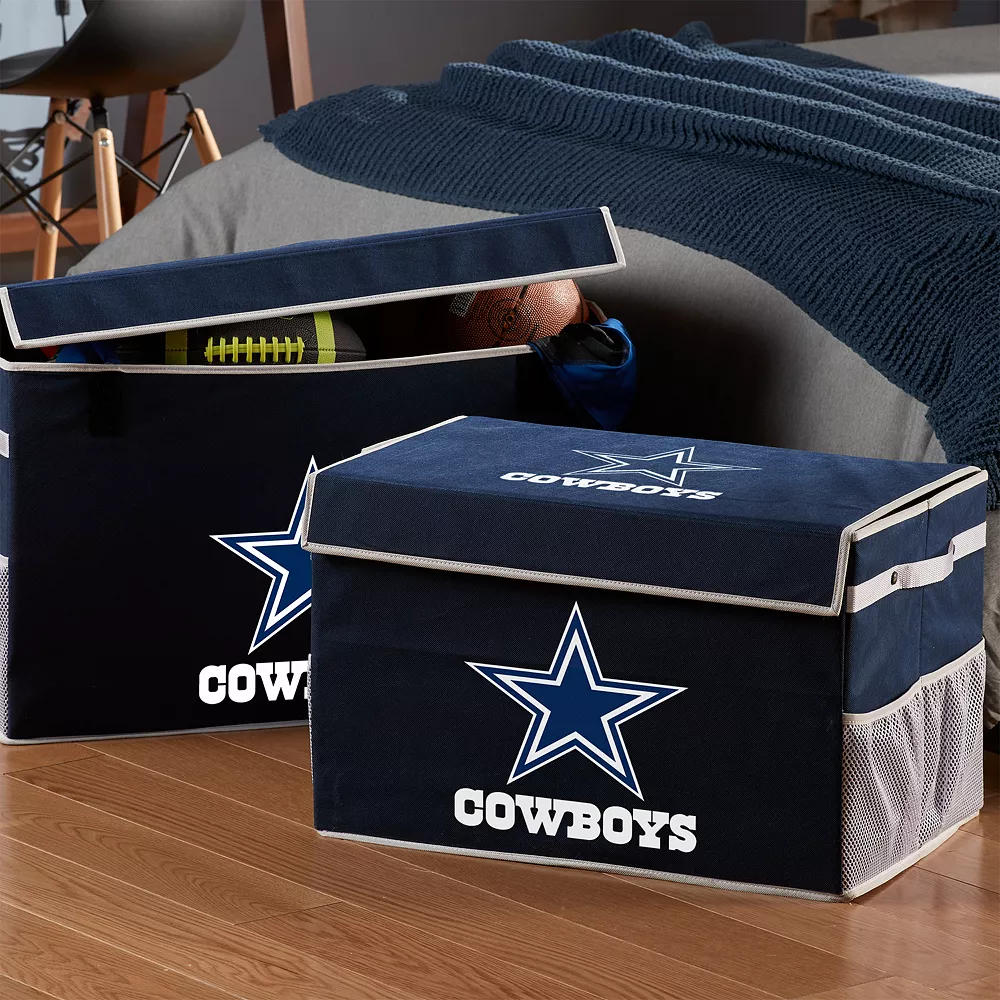 Franklin Sports Dallas Cowboys Large Collapsible Footlocker Storage Bin 5 Franklin Sports Dallas Cowboys Large Collapsible Footlocker Storage Bin - Image 3