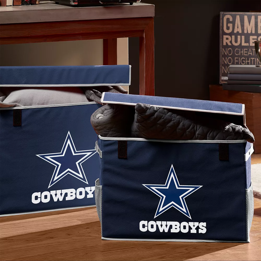 Franklin Sports Dallas Cowboys Small Collapsible Footlocker Storage Bin 4 Franklin Sports Dallas Cowboys Small Collapsible Footlocker Storage Bin - Image 2