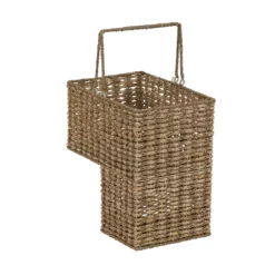 Household Essentials Two-Tone Wicker Stairstep Basket
