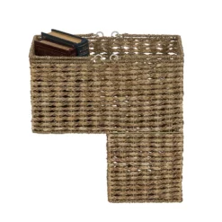Household Essentials Two-Tone Wicker Stairstep Basket -US Storage Furniture Sales 3456523 ALT3