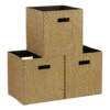 Household Essentials 3-pack Grass Cloth Bins 2 Household Essentials 3-pack Grass Cloth Bins -US Storage Furniture Sales 3456529