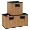 Household Essentials 3-pack Wood Cloth Bins -US Storage Furniture Sales 3456531