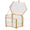 Home Details Vintage Mirrored Bottom Diamond Shape Keepsake Box -US Storage Furniture Sales 3712401 Gold