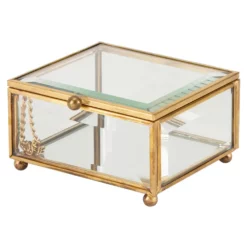 Home Details Vintage Mirrored Bottom Keepsake Box