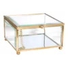 Home Details Vintage Mirrored Bottom Glass Keepsake Box -US Storage Furniture Sales 3712424