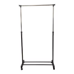Simplify Single-Tier Adjustable Height Rolling Garment Rack