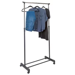 Simplify Single-Tier Adjustable Height Rolling Garment Rack -US Storage Furniture Sales 3725028 ALT2