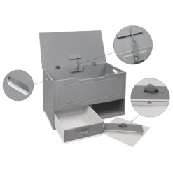 Badger Basket Up And Down Toy And Storage Box/Bench With Two Baskets - Gray 11 Badger Basket Up And Down Toy And Storage Box/Bench With Two Baskets - Gray -US Storage Furniture Sales 3755805 ALT11