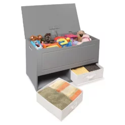 Badger Basket Up And Down Toy And Storage Box/Bench With Two Baskets - Gray 12 Badger Basket Up And Down Toy And Storage Box/Bench With Two Baskets - Gray -US Storage Furniture Sales 3755805 ALT2
