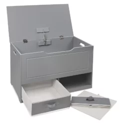 Badger Basket Up And Down Toy And Storage Box/Bench With Two Baskets - Gray 13 Badger Basket Up And Down Toy And Storage Box/Bench With Two Baskets - Gray -US Storage Furniture Sales 3755805 ALT3