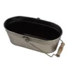 Small Oval Antique Silver Metal Bucket With Wooden Handle 2 Small Oval Antique Silver Metal Bucket With Wooden Handle -US Storage Furniture Sales 3966209