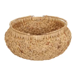 Household Essentials Round Woven Water Hyacinth Basket -US Storage Furniture Sales 4014811 ALT3