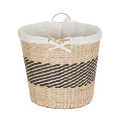 Household Essentials Large Black Band Tapered Basket -US Storage Furniture Sales 4014824 ALT2