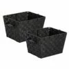 Honey-Can-Do 2-pack Woven Bins -US Storage Furniture Sales 4148828 Black