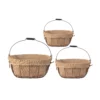 Joyce Oval Canvas Lined Decorative Basket 3-piece Set 1 Joyce Oval Canvas Lined Decorative Basket 3-piece Set -US Storage Furniture Sales 4205825