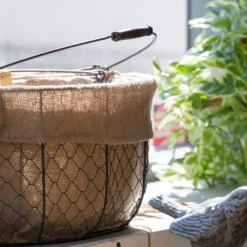 Joyce Oval Canvas Lined Decorative Basket 3-piece Set -US Storage Furniture Sales 4205825 ALT2