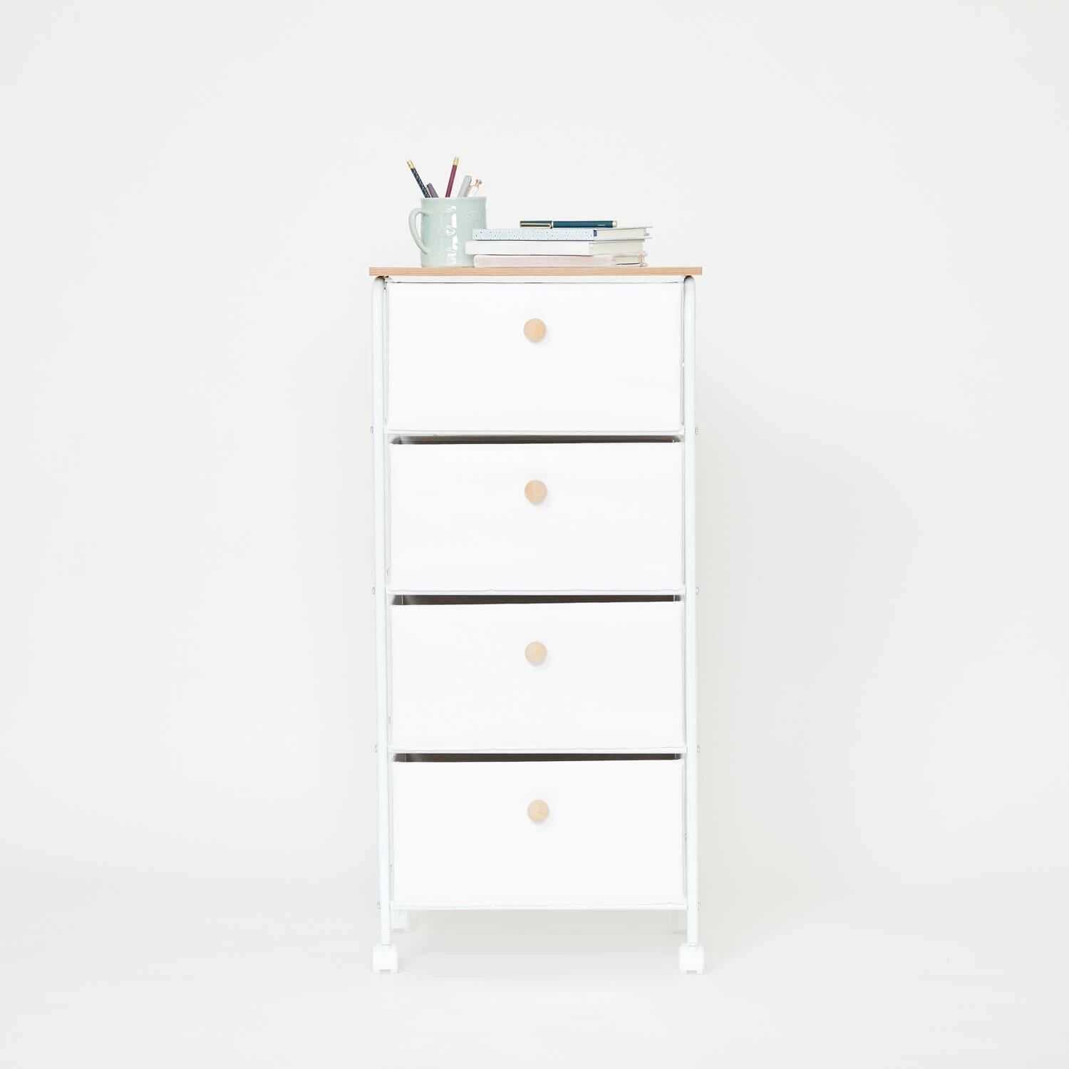 Paige 4-Drawer Storage Cart On Wheels 3 Paige 4-Drawer Storage Cart On Wheels