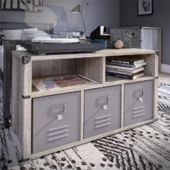 Little Seeds 3-Pack Nova Metal Locker Storage Bins -US Storage Furniture Sales 4654206 ALT5