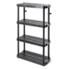 Gracious Living 4 Shelf Adjustable Ventilated Medium Duty Shelving Unit, Black -US Storage Furniture Sales 4766108