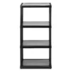 Gracious Living 4 Shelf Fixed Height Solid Resin Organizing Storage Unit, Black -US Storage Furniture Sales 4766158