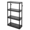Gracious Living 4 Shelf Fixed Height Ventilated Medium Duty Shelving Unit, Black 2 Gracious Living 4 Shelf Fixed Height Ventilated Medium Duty Shelving Unit, Black -US Storage Furniture Sales 4766173