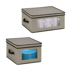 Honey-Can-Do 2-Pack Dishware Or Closet Window Storage Boxes -US Storage Furniture Sales 4941553 ALT2