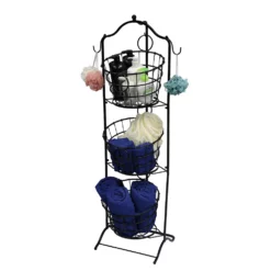 Puleo International 3-Tier Wire Basket Stand -US Storage Furniture Sales 5069067 ALT
