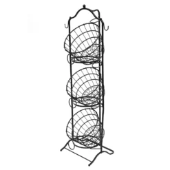 Puleo International 3-Tier Wire Basket Stand -US Storage Furniture Sales 5069067 ALT4