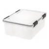 IRIS USA 30.6 Quart Clear Plastic Weathertight Plastic Storage Container Box -US Storage Furniture Sales 5081574