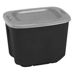 Homz 6610BKTS.10 10 Gallon Durable Molded Plastic Storage Bin With Secure Lid