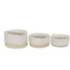 Household Essentials Two-Tone Rope & Corn Husk Baskets 3-pack Set -US Storage Furniture Sales 5132361