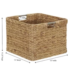 Household Essentials Square Hyacinth Wicker Basket -US Storage Furniture Sales 5132371 ALT7