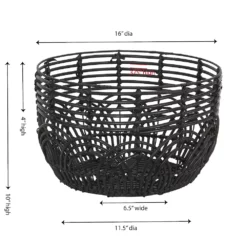 Household Essentials Round Resin Scallop Basket 8 Household Essentials Round Resin Scallop Basket -US Storage Furniture Sales 5132412 ALT2