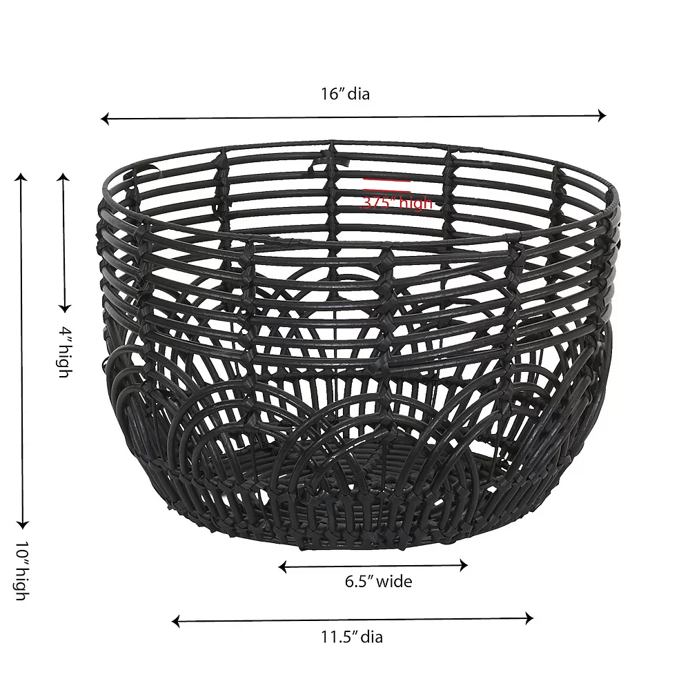 Household Essentials Round Resin Scallop Basket 5 Household Essentials Round Resin Scallop Basket - Image 3
