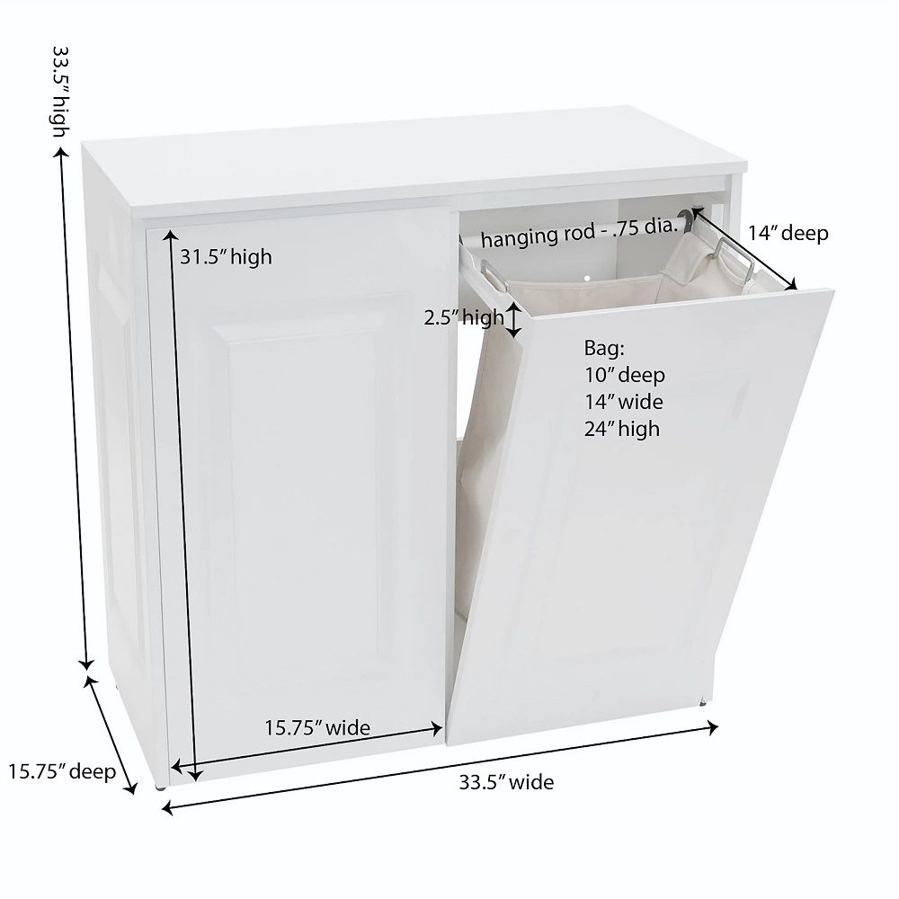 Household Essentials Double Metal Hamper Cabinet 8 Household Essentials Double Metal Hamper Cabinet - Image 6