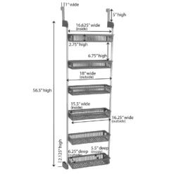 Household Essentials 6-Basket Over-the-Door Storage Rack -US Storage Furniture Sales 5132607 ALT2