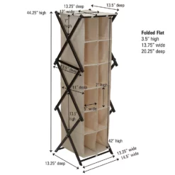 Household Essentials 12-Pocket Shoe Cubby -US Storage Furniture Sales 5132610 ALT2