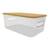 Sonoma Goods For Life® Plastic Bin With Bamboo Lid 2 Sonoma Goods For Life® Plastic Bin With Bamboo Lid -US Storage Furniture Sales 5218333 Clear